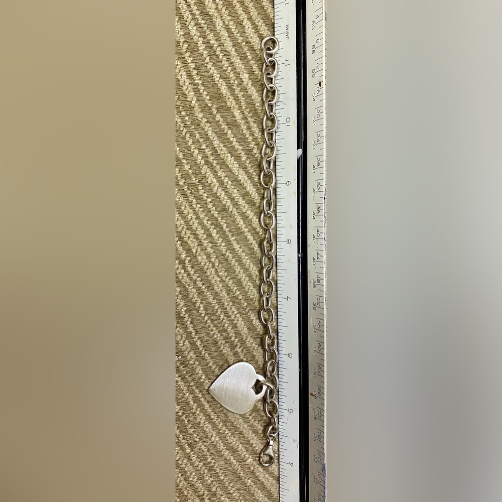 Sterling Silver 925 Solid Link Bracelet With Engr… - image 5